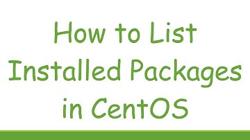 How to List Installed Packages in CentOS