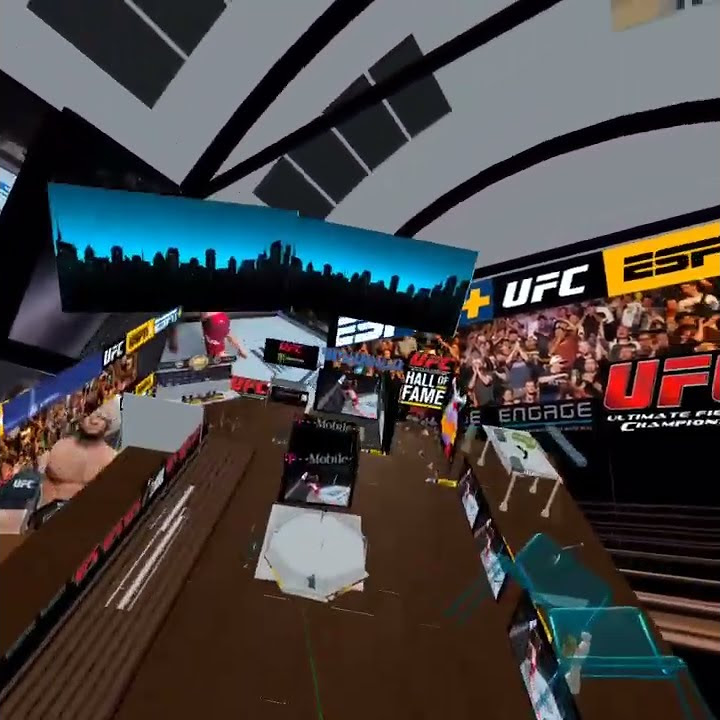 UFC Ring in VR Made on the Oculus Quest 2.. Miniature Map loaded