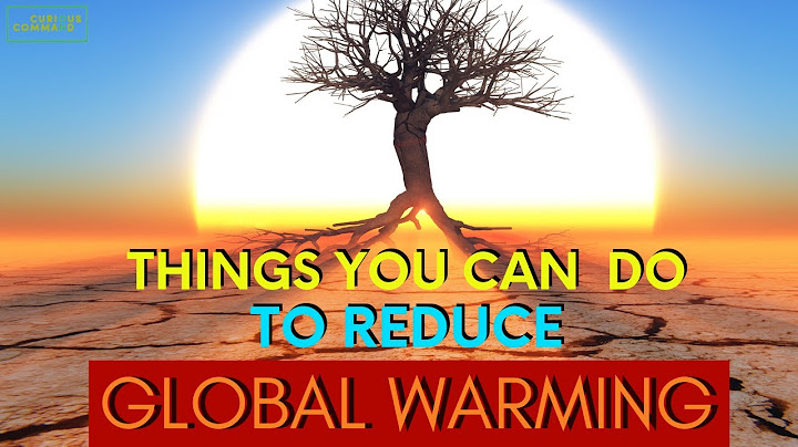 What to do to stop global warming