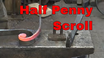 Forging a Half Penny snub end scroll - ornamental ironwork