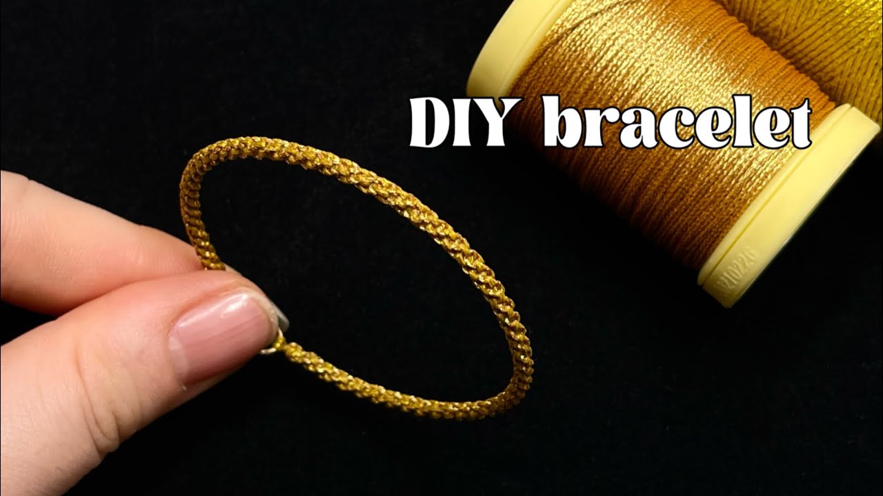 【编绳教程】新年闪金手绳腕饰·步骤清晰，超级简单的编法，赶紧跟着视频一起DIY吧