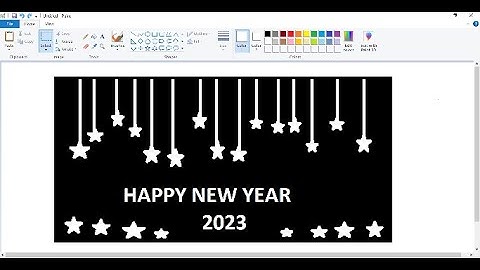 #sssci2022  How to draw card  happy new year 2023 painting in Microsoft Paint #mspaint
