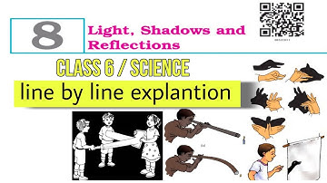 Light Shadows and Reflections | Class 6 Science Chapter 8 Full line by line NCERT Explanation