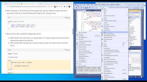 Blazor Tutorial - Blazor Todo list app - Visual Studio 2019