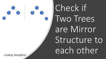Binary tree -34: Check if Two Trees are Mirror Structure to each other