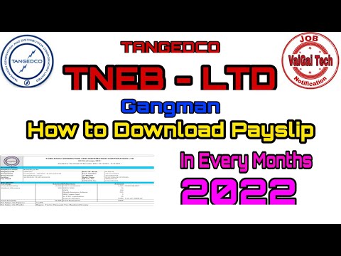 TANGEDCO Pay Slip || How to Download GANGMAN Pay Slip 2022