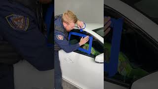 policeman use home tool to open car window  #shorts