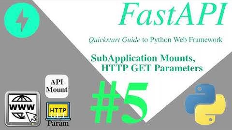 FastAPI Quickstart part:05 SubApplications Mount, HTTP Get Params | #python #fastapi #letscode