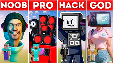 Skibidi Toilet ALL Characters Pixel Art (Collection): Noob vs Pro vs HACKER vs GOD