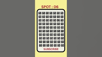 Find the Number "06". Test your eyes. Sharpen your Brain. Number Challenge. #puzzlegame