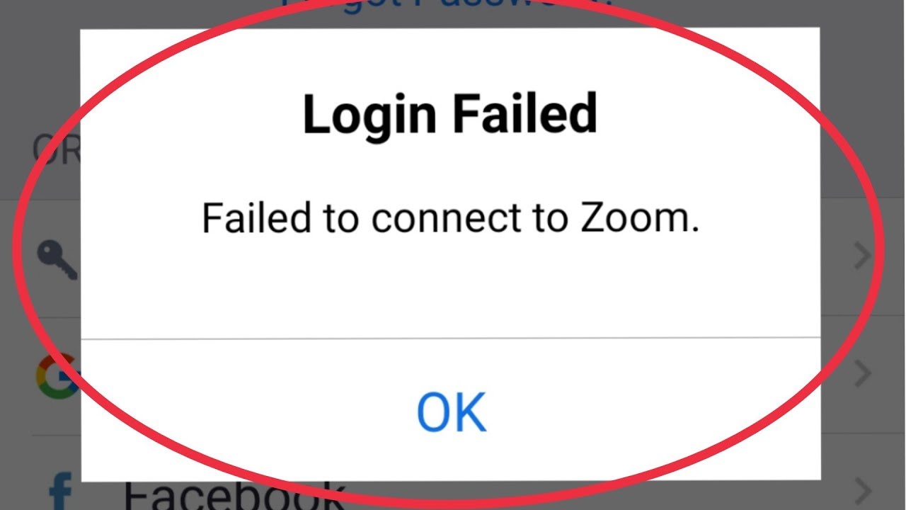 How To Fix Login Failed To Connect To Zoom Problem In Zoom Cloud Meetings Youtube