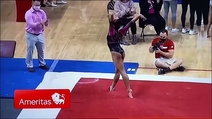 Ayzhia Hall Nebraska Husker Womens Gymnastics Vaul...