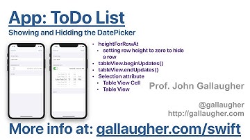 Ch. 5.8 Show:Hide Static Table View Rows