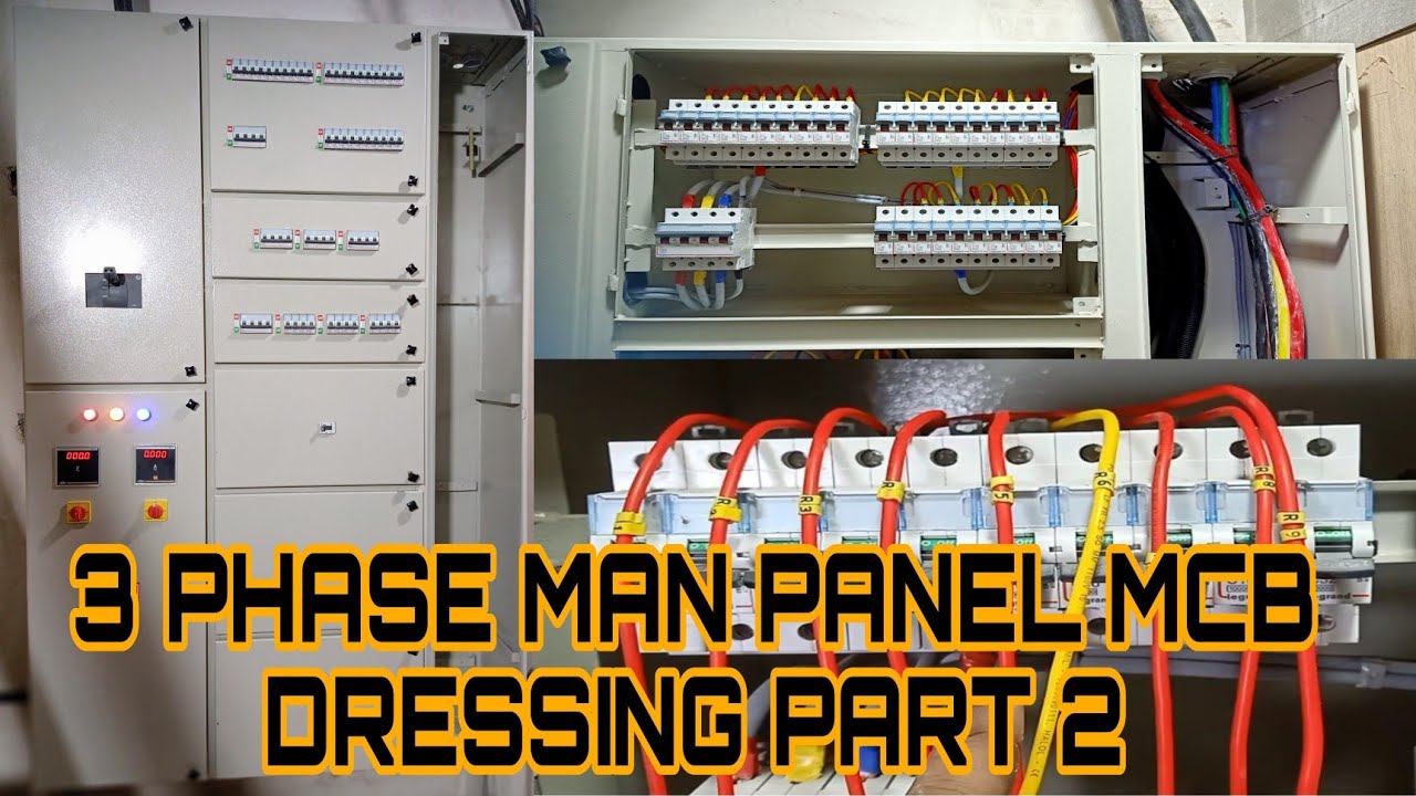 ☑️3 Phase panel board wiring panel mcb dressing electrical house
