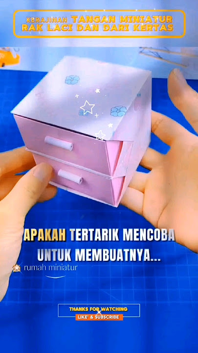 kerajinan tangan miniatur rak laci dari kertas #shorts #youtubeshorts #kertas #diy #idekerajinan