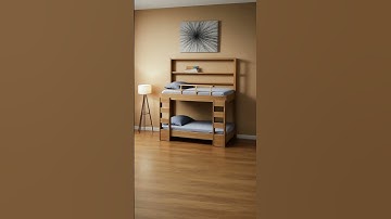 Elegant Murphy Bed with Folding Table | Smart Space-Saving Design ✨ #shorts #home #3d #SmartStudioCo