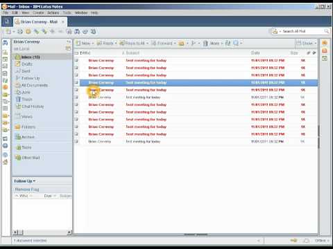 How to select multiple e-mails within Lotus Notes 8.5.x