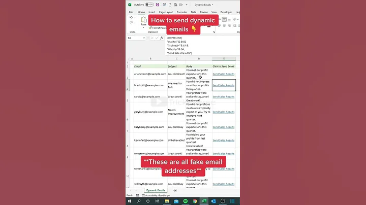 How to Send Dynamic Mail in outlook Using Excel #Excel_Tricks #tricksverse #shorts #Excel-Tips