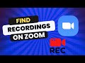 How to find your recordings on zoom for windows tutorial