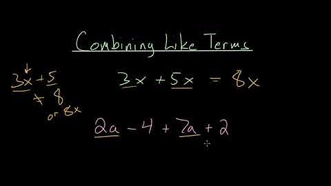Combining Like Terms