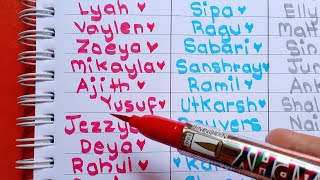 10K Subs 💝 Name Writing ✍️✨ LIVE 📢🎯 Complete All NAMES Like First ✅