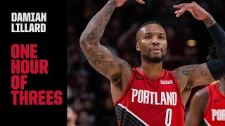 One hour of Damian Lillard making three-pointers