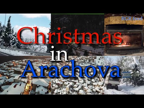 Arachova Greece Christmas 2020 Walking Travel   and with a drone