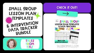 Intervention or Small Group Lesson Plans & Data Tracking Tools: I Can Statements Profile