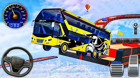 Impossible Bus Stunt Racing🔥2024 - Mega Ramp Driving Simulator 3D - Android GamePlay