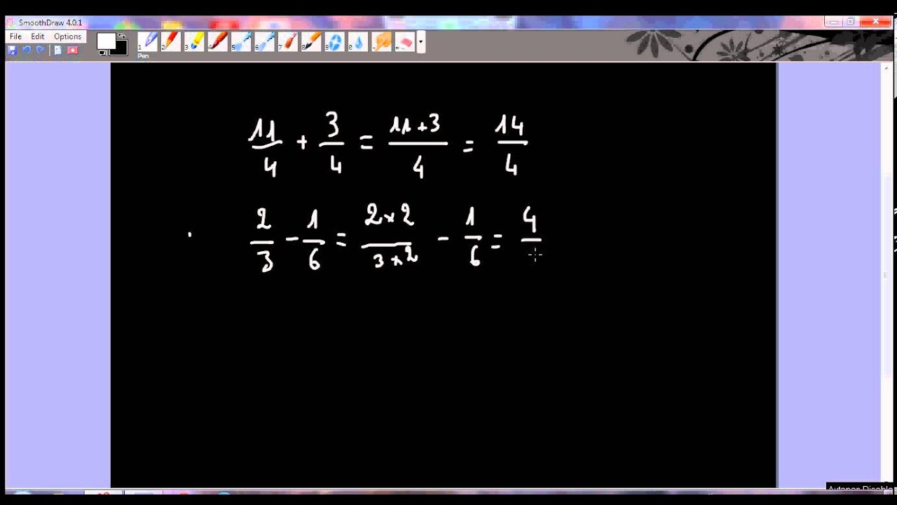 Addition soustraction de fractions 5 me youtube