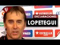 Julen Lopetegui no se olvidó de felicitar las navidades al sevillismo