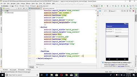 Simple calculator in android studio by Abdullah Ibn Ubaidullah (part-1)