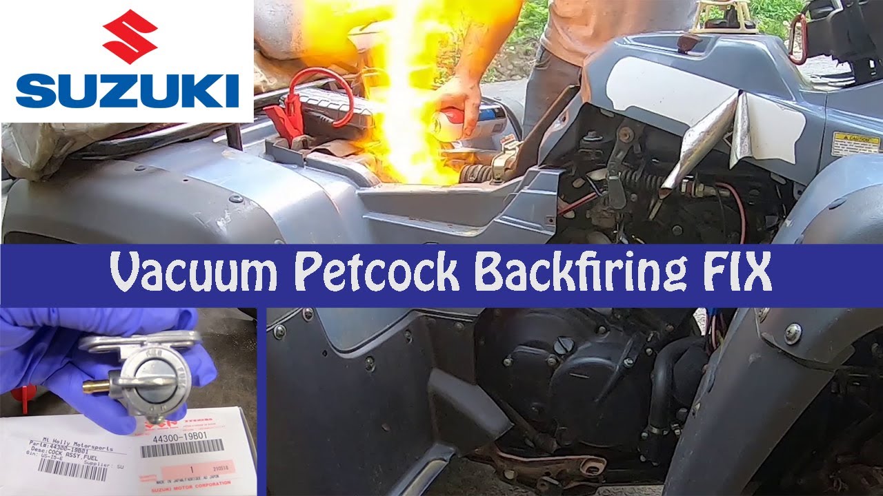 Suzuki Quadrunner 500 - FIXING Backfire & No Rev