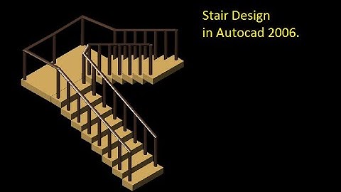 Stair design - U type Stair creating in 3D || how to Draw stair in Autocad 3D | U Shaped stair