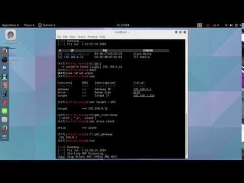 ARP poisoning with Katana Framework