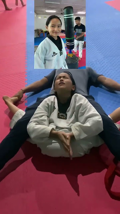 Taekwondo flexibility training #taekwondo #arunachal