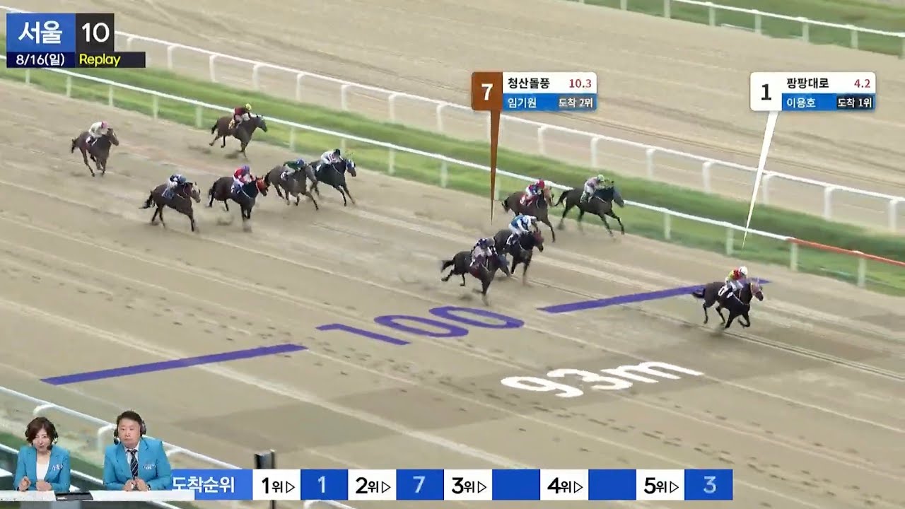 [더비온 동시 Live] 8월 16일 (일) 서울 9R, 10R 해설중계 라이브!
