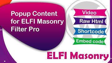 Popup Content features || ELFI Masonry Filter WordPress Plugin