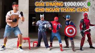 THỬ THÁCH vật tay với Người khổng lồ xanh HULK | Arm wrestling challenge of Superheroes | TITus VLOG