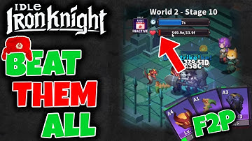 Push through 2-10 and beyond! How to beat levels//IDLE IRON KNIGHT Beginners guide/Tutorial and Tips