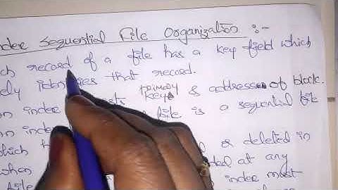 Indexed sequential file organization