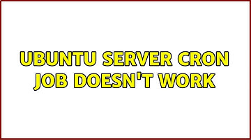 Ubuntu Server cron job doesn