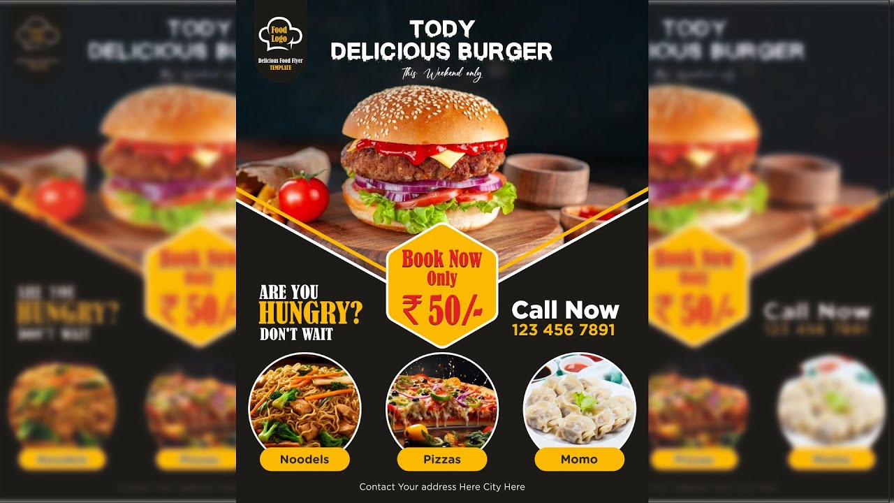 How to Create a Professional Food Flyer Design in CorelDraw | Pamphlet ...