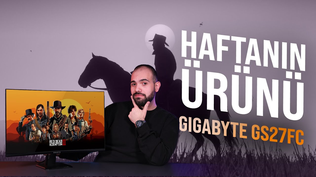 GIGABYTE GS27FC 27" 180Hz 1ms HDMI DP Adaptive-Sync HDR FHD VA Curved Gaming Monitör