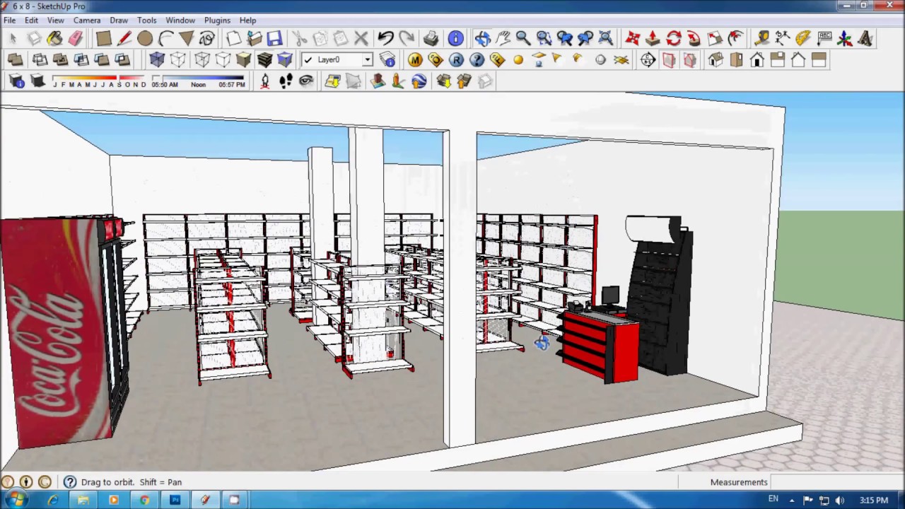 Tutorial Sketchup Membuat Toko Minimarket Bag 2 YouTube