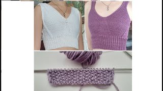#9 knitting pattern, easy for beginners, tank top/modèle de tricot, facile pour débuter, camisole