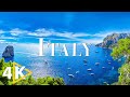 Flying over italy 4k u relaxing music along with beautiful nature  4k ultra