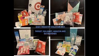 BABY REGISTRY WELCOME BOX 2021 - TARGET, WALMART, BUYBUYBABY AND AMAZON