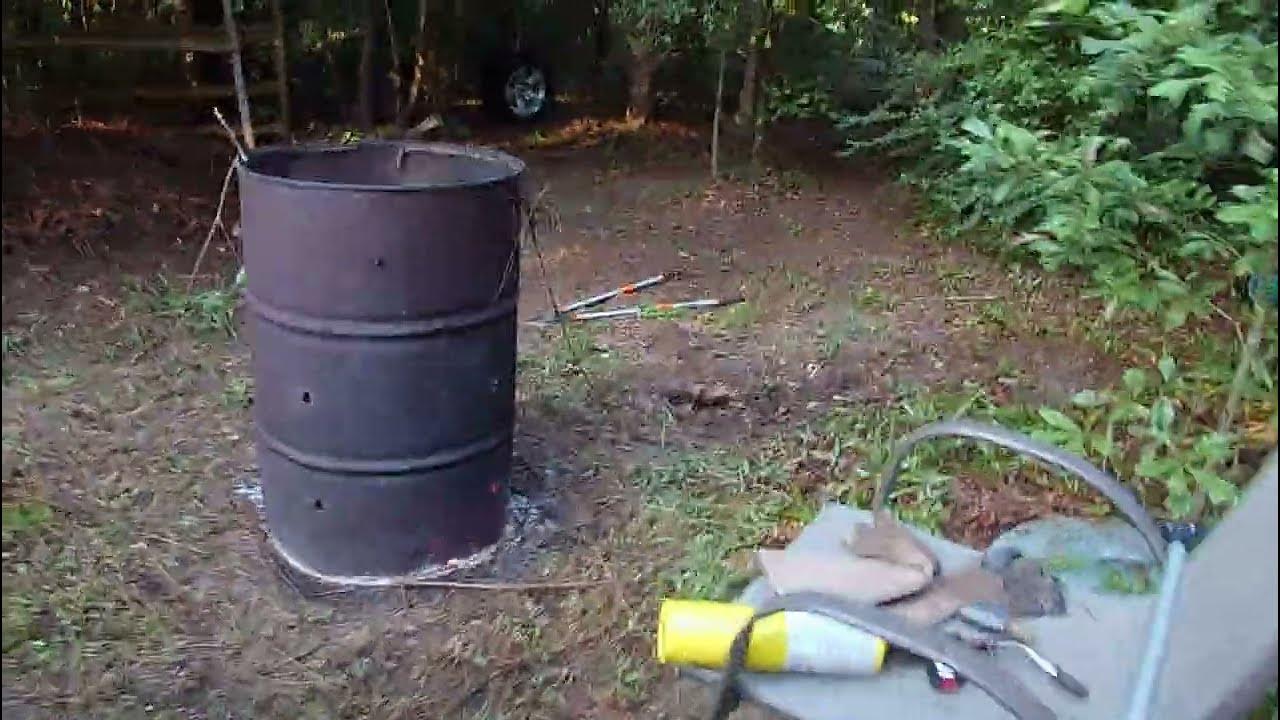 Rat pile of brush Burn Barrel July 31 2023 HSNWFL Clearing up Brush