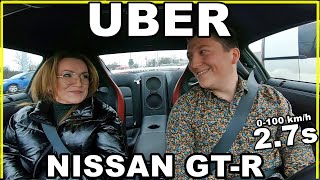 UBER - Reakcje pasażerów na przyspieszenie: Nissan GTR w Lublinie!